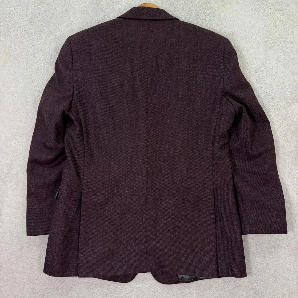 Jos A Bank Mens 42R Tailored Fit Blazer Signature Collection Plum Purple Wool